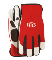Red & White Leather Workwear Gloves | Felco