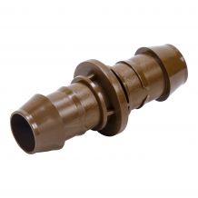 Coupling barbed X barbed 17 mm - Brown