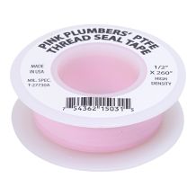 Pink Teflon Tape Roll 1/2"