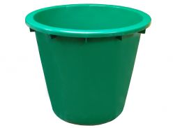 Green 5/8 Bushel Picking Basket with solid wall and drainage holes