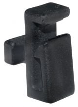 Plastic clip for galvanized post with hooks and holes