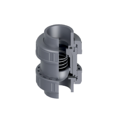 Spring check valve 3" SLIP - PVC - Gray | CHEMLINE PLASTICS